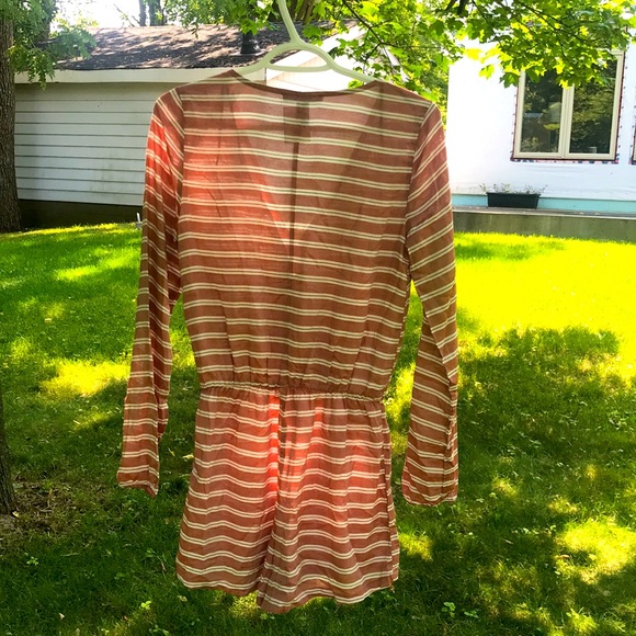 Striped Romper with Long Sleeves - Picture 2 of 3